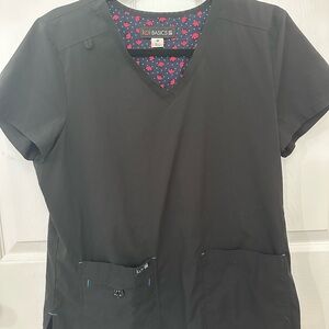 Koi Basics Black Scrub Top